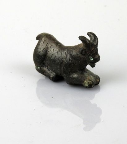 null Superb bronze of good quality representing a goat, the fleece finely represented...