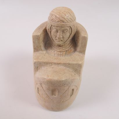 null Chess piece representing a queen in her fortified castle. Composite material....