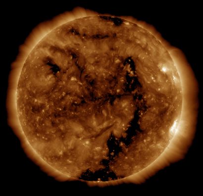 null Nasa. LARGE FORMAT. This fantastic view of the Sun shows both solar wind storms...