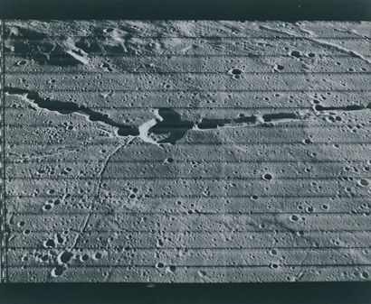 null NASA. LUNAR ORBITER III mission. View of Hyginus crater with a diameter of 6.5...