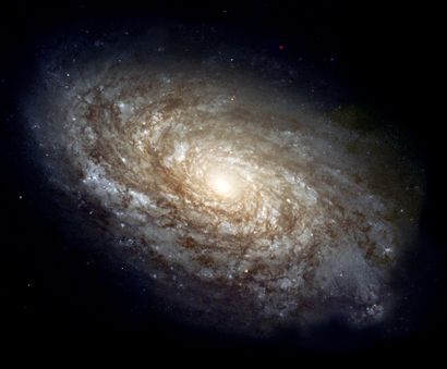 null NASA. HUBBLE. Magnifique galaxie spirale dite "cotoneuse" observée par le télescope...