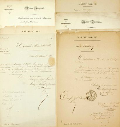 null IMPERIAL NAVY. MANCHE. 9 Documents on the Career of BARMON Lieutenant of ship...