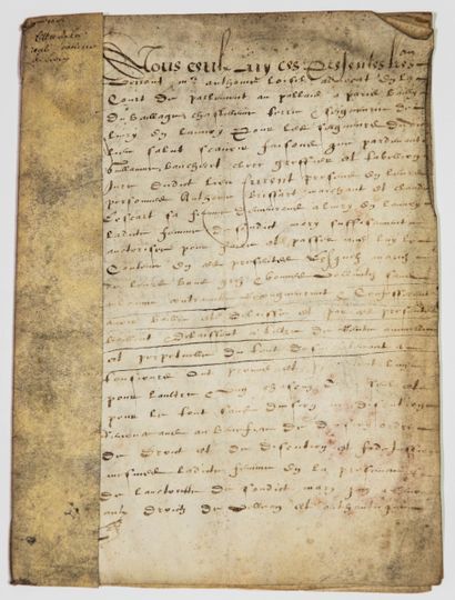 null SEINE-SAINT-DENIS. 1602. LIVRY-GARGAN (93). Title of the land rent of LIVRY...