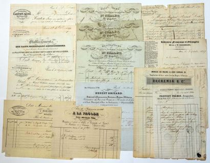 null INVOICES OF PARIS. 16 Invoices XIXe, of 1827 to 1848: Paris 1835 " A la Pagode...
