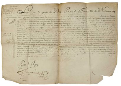 null AVEYRON. 1768. VILLEFRANCHE DE ROUERGUE. Provisions of the Office of Lieutenant...