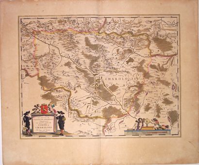 null Carte XVIIe s. : Comté de CHAROLAIS. « Les environs de l’Estang de Longpendu,...