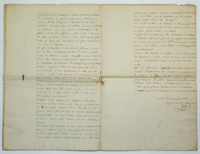 null BELGIUM. CAMPAIGN OF 1814. BOMBARDMENT OF ANTWERP. - Manuscript 5pp in-folio,...