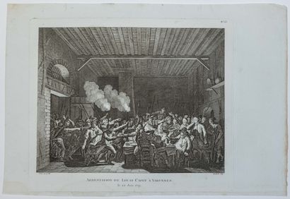null THE ESCAPE FROM VARENNES. 2 Engravings of the Series of the Historical Tables...