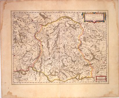 null 17th century map : DUCHY OF NEVERS. "Nivernium ducatis. Gallicè Duchy of Nevers"....