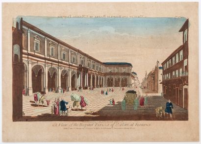 null ITALIE. FLORENCE ; « A View of the Hospital Piazza of St Maria al Florence »...