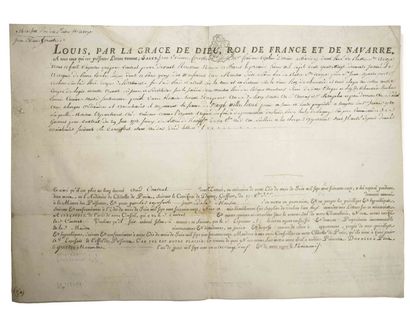 null PARIS 1782. MASTER FOUNDRYMAN CHISELLER GILDER. Stamped parchment (32,5 x 46),...