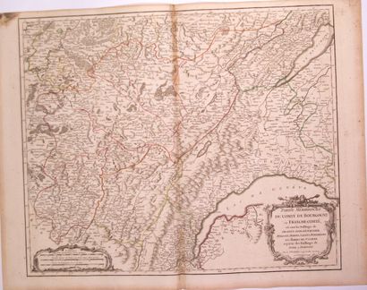 null Carte : « Partie méridionale du Comté de BOURGOGNE ou FRANCHE-COMTÉ, où se trouvent...