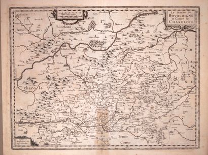 null Map XVIIth c. : " De Duché de BOURGOGNE et le Comté de CHAROLAIS. "The Duche...