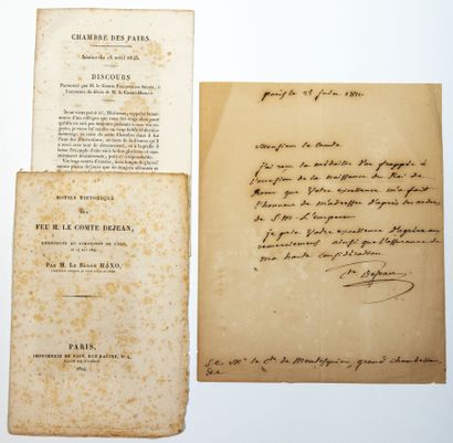 null NAISSANCE DU ROI DE ROME, L’AIGLON, 20 Mars 1811. Lettre autographe signée « Comte...