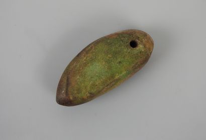 null Neolithic talismanic pendant L :4,5cm.stone with matter considered magic.