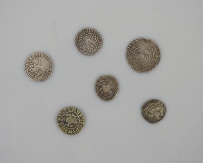 null Numismatics.Ancient Armenia.Six silver coins.Middle Ages