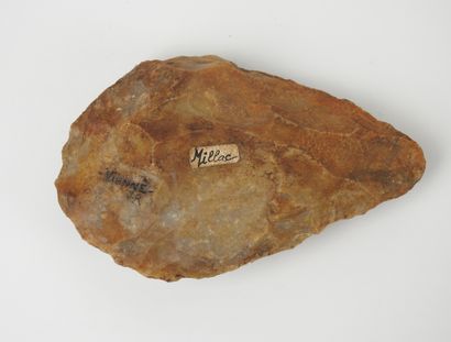 null Mousterian biface.flint.

"Millac... Vienne JR".

H :15cm. 

Former collection...