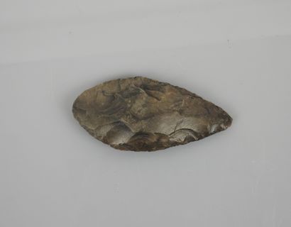 null Willow leaf shaped arrowhead.Oise basin.Flint.L :8,5cm 

Prov :Former Colliez...