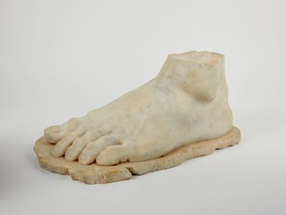 null Foot of a colossal statue.

Roman style marble. 35 cm approx.