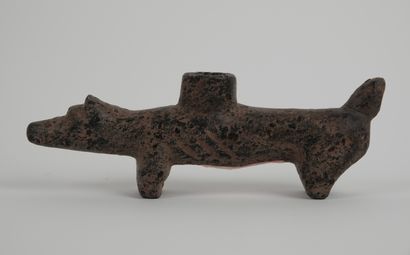 null Stove of votive pipe

in the shape of a wolf.Serpentinite.

Restoration to the...