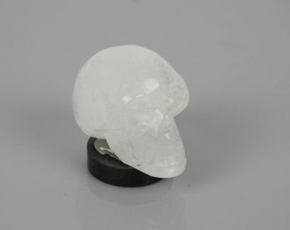 Vanité.Crâne.Cristal de roche.L :4,5cm.