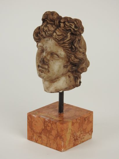 null Antique marble head of the God Apollo in the canons of the Roman Empire

Probably...