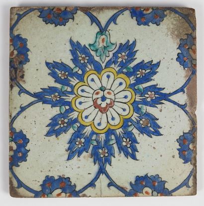 null Kutahya tile.18th c.

Polychrome ceramic with central medallion decoration.25X25cm.Large...