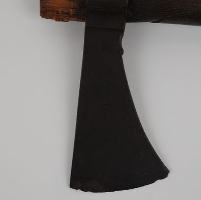 null Carved iron axe with a crescent moon and stars.in the state.rubbed.

Indians...