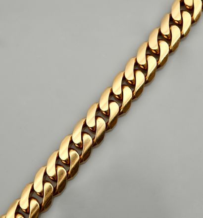 null Bracelet gourmette en or jaune, 750 MM, longueur 19 cm, système de sécurité,...