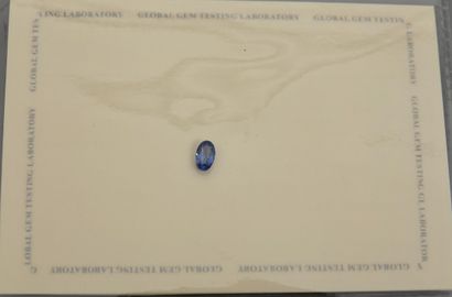 null Saphir sous scellée du Laboratoire Global Gem , 750 MM, pesant 0,56 carat sans...