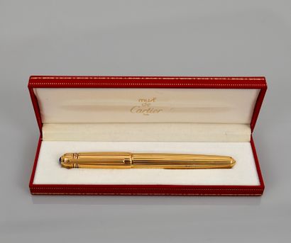 null CARTIER, PASHA . Gold plated pen, N° 02166, in its original box, 1993,