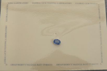 null Sapphire under seal from Global Gem Laboratory, 750 MM, weighing 0.81 carat...