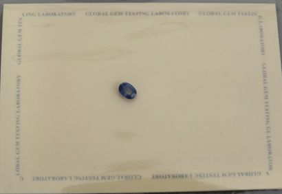null Sapphire under seal from Global Gem Laboratory, 750 MM, weighing 0.78 carat...