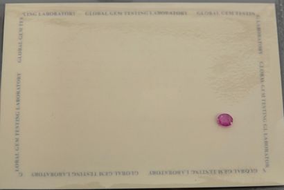 null Pink sapphire under seal from Global Gem Laboratory, weighing 0.35 carat without...