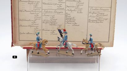 null C.B.G. MIGNOT 

BOX # 219 (12 fig.)

Third Republic. Hussars mounted on trotting...