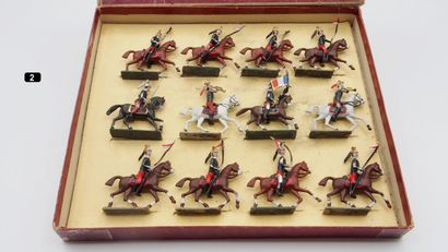 null C.B.G. MIGNOT 

BOX # 219 (12 fig.)

Third Republic. Dragoons with lances mounted...