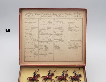 null C.B.G. MIGNOT 

BOX # 219 (12 fig.)

Third Republic. Dragoons with lances mounted...