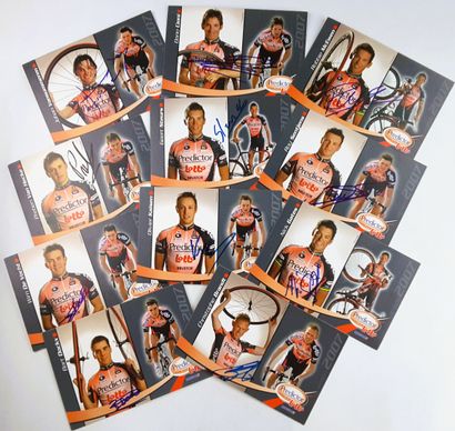 null BELGIUM - Team PREDICTOR LOTTO 2007 - Set of 22 autographs on illustrated cards...