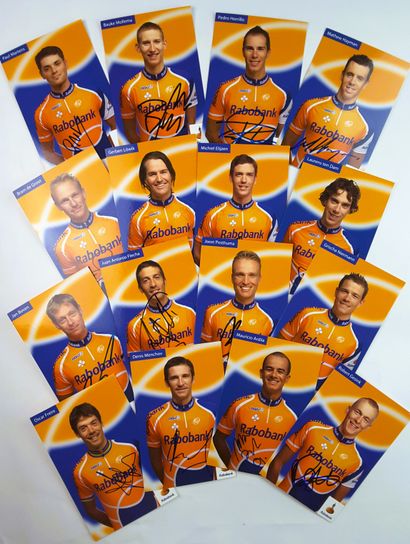 null NETHERLANDS - Team RABOBANK 2008 - Set of 45 autographs on postcards with physical...