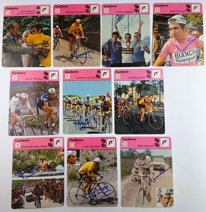  1978 - 1980 : 20 autographes 
CHAMPIONS 1978 – Ensemble de 10 fiches illustrées...