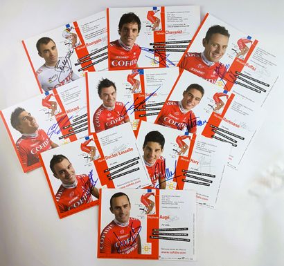 null FRANCE - Team COFIDIS 2007 - Set of 31 autographs on illustrated cards with...