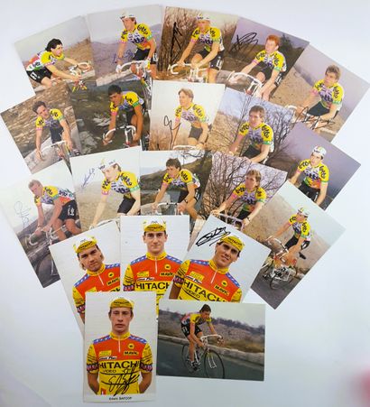  BELGIUM 1989 : 20 autographs 
BELGIUM - Team LOTTO 1989 - Set of 16 postcards (10,5...