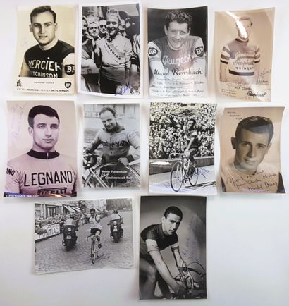 null ANCIENS - Set of 21 autographs on photos (counter-types) : Otto Altweck, Michel...