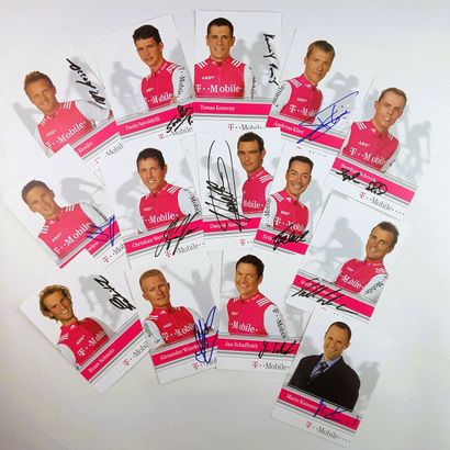 null GERMANY - Team T-MOBILE 2004 - Set of 28 autographs on illustrated cards with...