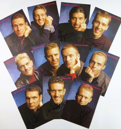 null GERMANY - Team TELEKOM 2001 - Set of 23 autographs on illustrated cards with...