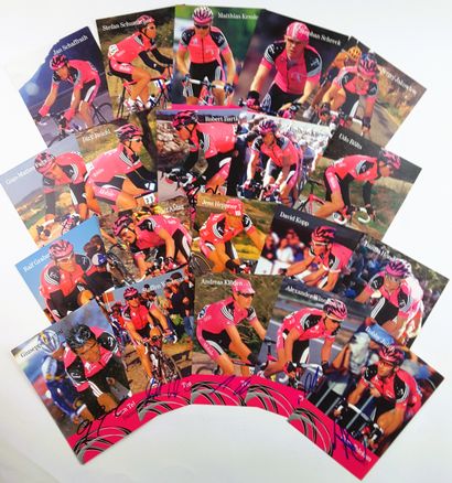 null GERMANY - TELEKOM team 2002 - Set of 20 autographs on illustrated cards with...