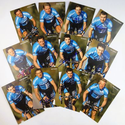 null ALLEMAGNE – Team MILRAM 2008 - Ensemble de 25 autographes sur fiches illustrées...