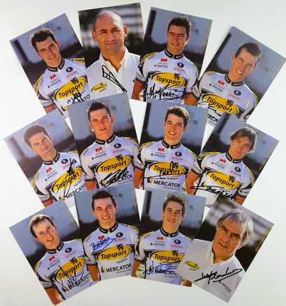 null BELGIQUE – Team TOPSPORT VLAANDEREN MERCATOR 2011 – Ensemble de 23 autographes...