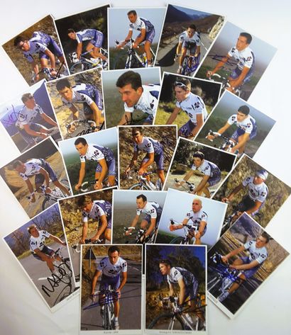null FRANCE - FRENCH GAMES TEAM 2000 - Set of 22 autographs on photos (cardboard,...