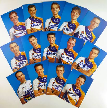 null NETHERLANDS - Team RABOBANK 2001 - Set of 28 autographs on illustrated cards...